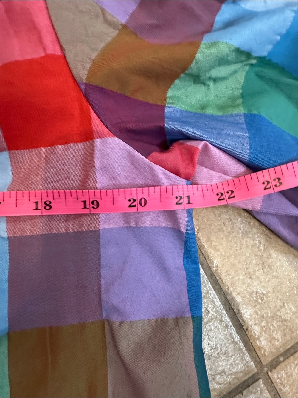 kate spade Multicolor Check Puff-Sleeve Blouse - Picture 5 of 5